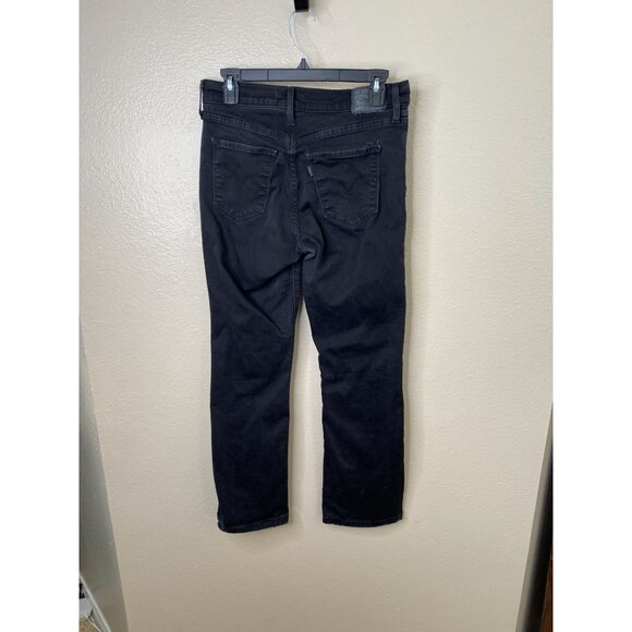 Levis 315 Shaping Bootcut Womens Jeans 29 Black Denim Stretch Comfortable - Picture 3 of 10